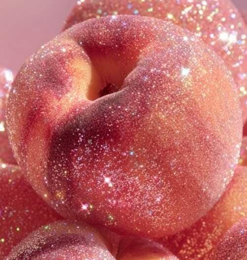 Glittery Peach