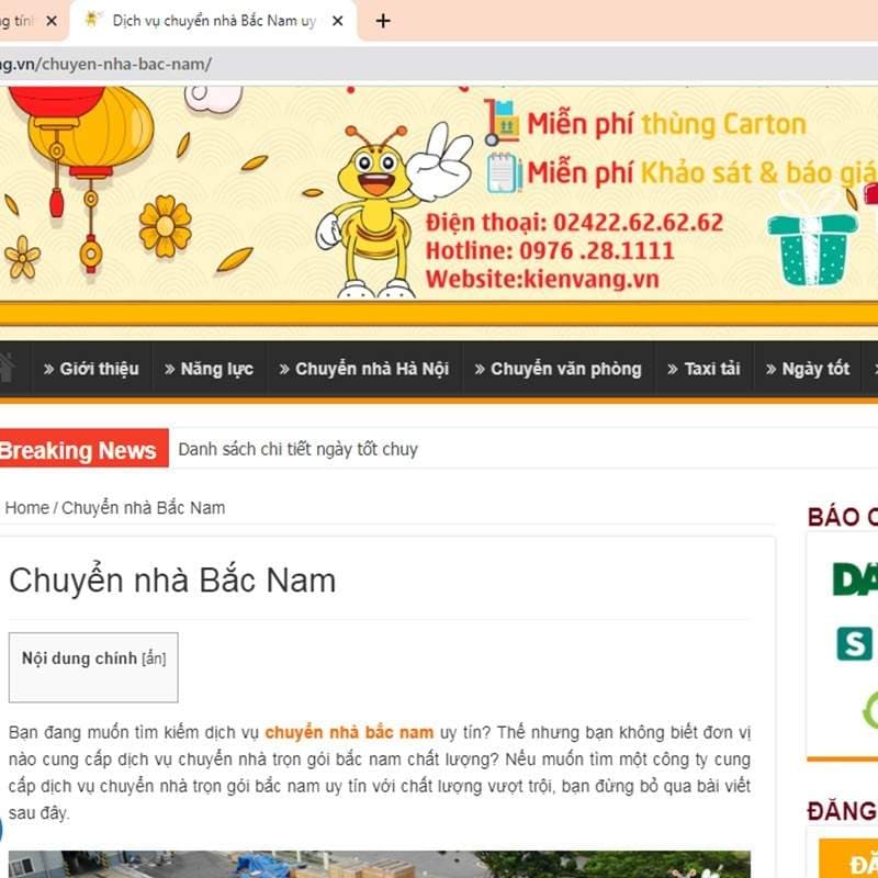 Chuyển nhà Bắc Nam