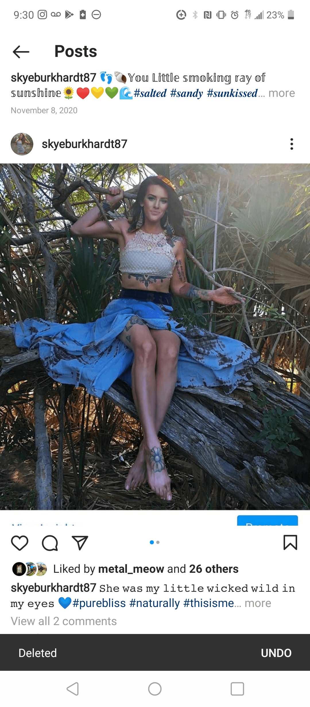 Skye Burkhardt Barefoot