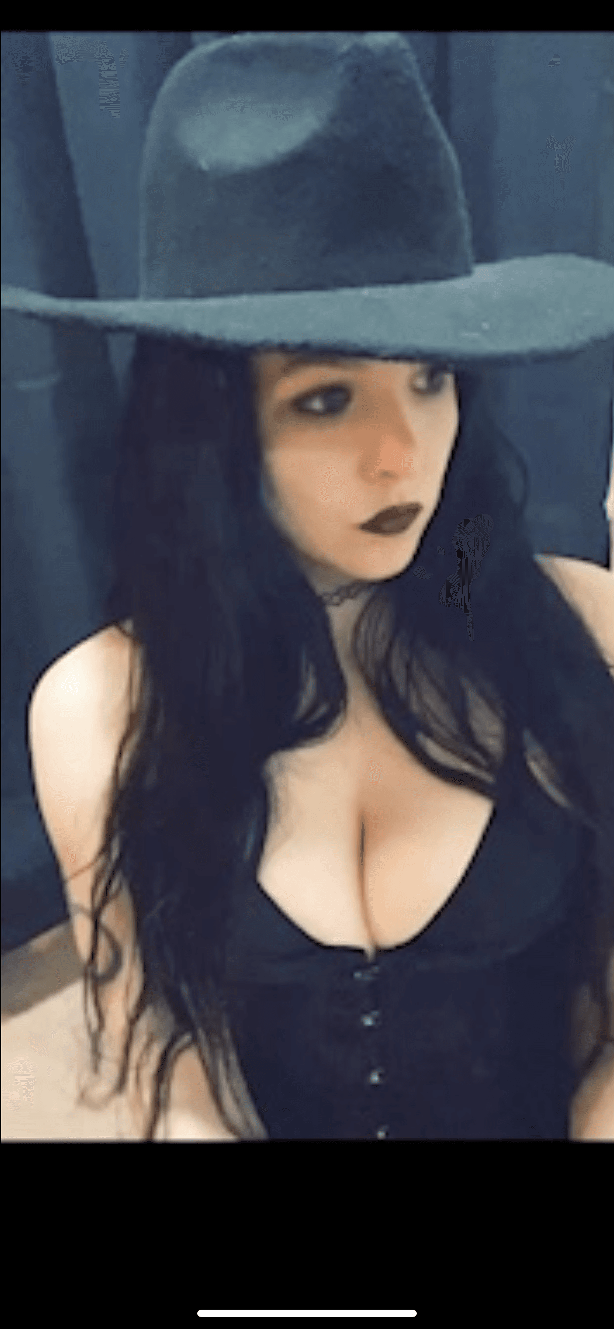 Devil in black dress